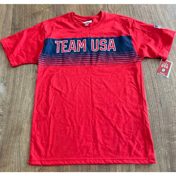 Team USA Olympic TShirt Red Short Sleeve Size XL 18/20 Official Licensed Apparel - Picture 1 of 6